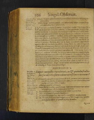 Observatio L. Emptor cumpacto reuenditionis, an et quamdiu fructus suos faciat, vel eosdem redimenti restituere teneatur?