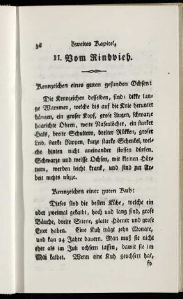 II. Vom Rindvieh.