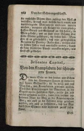 Zehentes Capitel, Von den Krampfadern der schwangern Frauen.