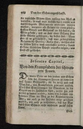 Zehentes Capitel, Von den Krampfadern der schwangern Frauen.