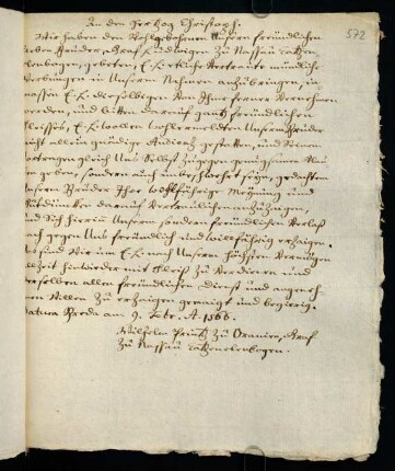 572r-572v, Wilhelm Printz zu Oranien, Graf zu Nassau Catzenelenbogen. 1566.