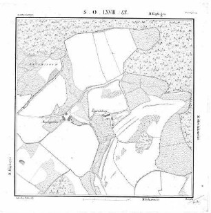 Kartenblatt SO LXVIII 42 Stand 1825