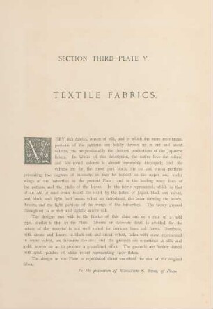 Plate V. Textile fabrics