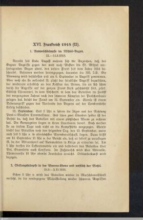 2. Stellungskämpfe in der Woevre-Ebene und westlich der Mosel