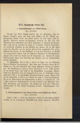 2. Stellungskämpfe in der Woevre-Ebene und westlich der Mosel