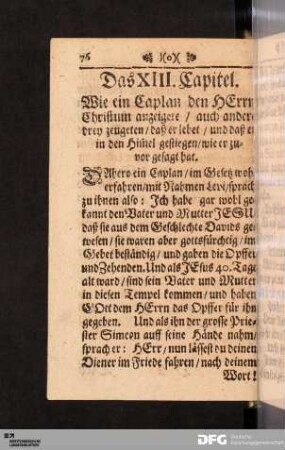 Das XIII. Capitel.