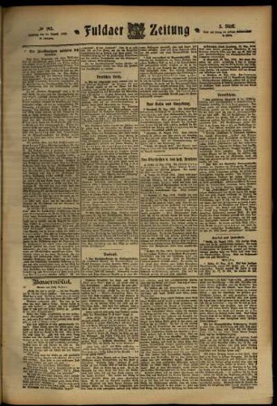 Dritte Ausgabe vom Samstag, den 24. August 1912.