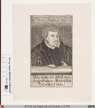 Bildnis Georg Mylius (eig. Müller)