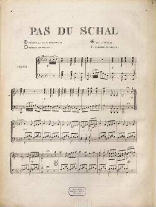 Pas du Schal : dansé par les demoiselles Köbler ; arrangé pour le piano