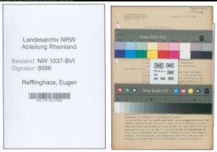 Entnazifizierung Eugen Refflinghaus , geb. 21.04.1899 (Ingenieur)
