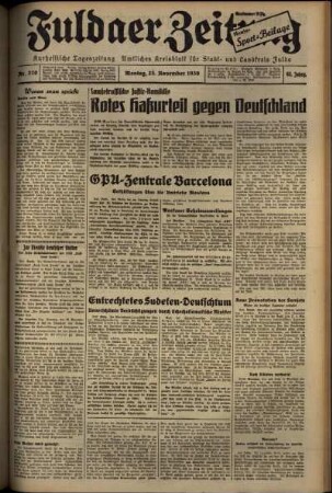 Ausgabe vom Montag, den 23. November 1936.