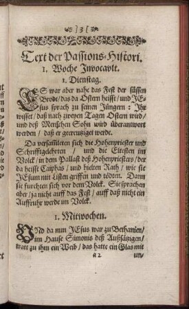 Text der Passions-Histori.