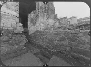 Dresden-Altstadt, Taschenberg 3. Ruine des Taschenbergpalais. Ausgrabungen