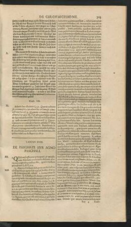 Locus XVIII. De Paschate Sive Agno Paschali.