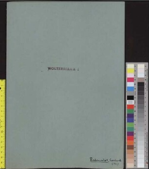 Paul Wolters (1858-1936), Nachlass: Briefe von Gerhart Rodenwaldt an Paul Wolters - BSB Woltersiana I. Rodenwaldt, Gerhart
