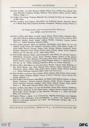 Englische und französische Blätter des XVIII. Jahrhunderts (Nr. 769-776)
