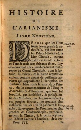 Histoire De L'Arianisme Depuis sa naissance jusqu'à sa fin : Avec L'origine & le progrés De L'Héresie Des Sociniens, 3