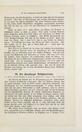 20. Der Augsburger Religionsfriede