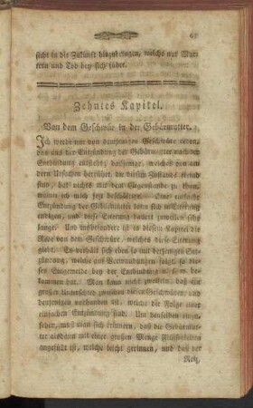 Zehntes Kapitel. Von dem Geschwür in der Gebärmutter.