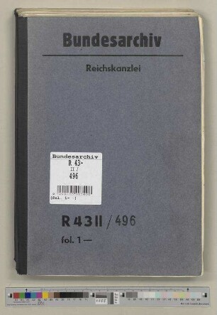 Reichsreform und Neugliederung des Reiches (ab Bd. 13: Neugliederung des Reiches und Gleichschaltung der Länder): Bd. 14