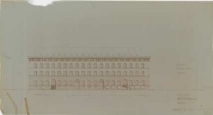 Schleich, Erwin; München, Ludwigstr. 6-10; Bürogebäude Hartlaub (ehem. Haslauer Block) - Fassade (Ansicht), Vorentwurf und Eingabeplan