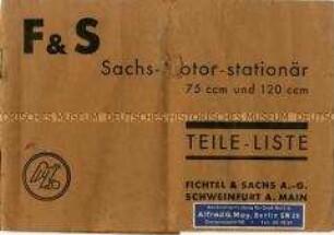 Ersatzteile für den stationären Sachs-Motor 75 ccm und 120 ccm