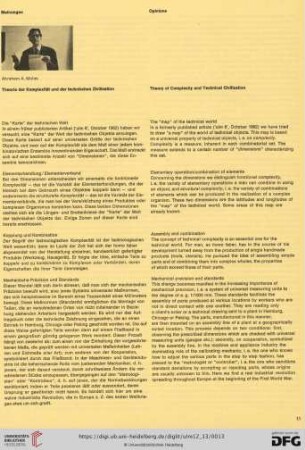 Theorie der Komplexitätund der technischen Zivilisation