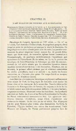 Chapitre IX: L’Art Byzantin de Justinien aux Iconoclastes