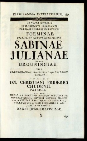 Programma Invitatorium