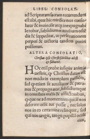 Altera Consolatio, Christus ipse Christifidelibus adest et subvenit.