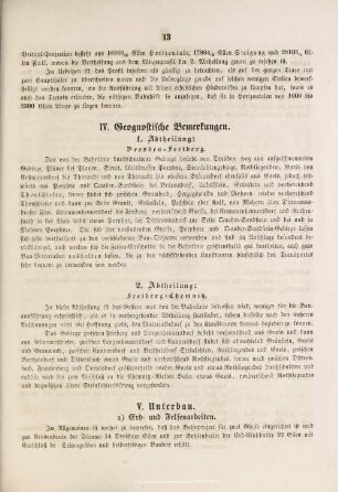 IV. Geognostische Bemerkungen