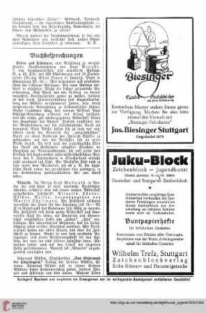Buchbesprechungen / Schreibe in Angelegenheit