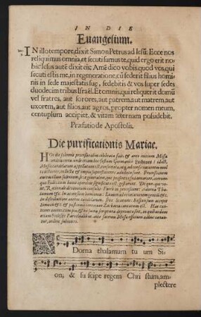 Die purificationis Mariae.