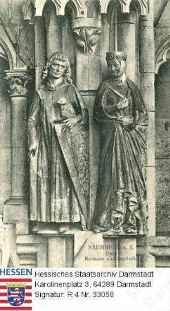 Naumburg an der Saale, Dom / Skulpturen Hermann Markgraf v. Meißen (+ 1031) und Reginlinde Markgräfin v. Meißen geb. Prinzessin v. Polen