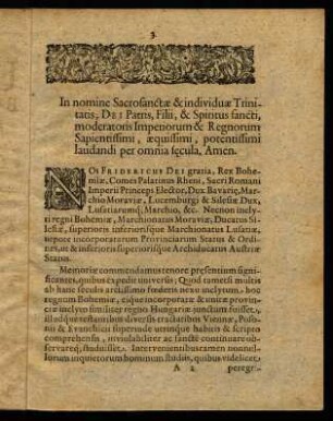 3-16, In nomine sacrosanctae & individuae Trinitatis...