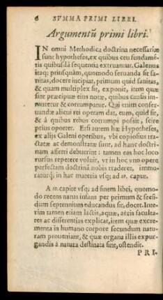 Argumentum primi libri.