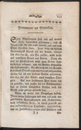 Frommann an Gramkau