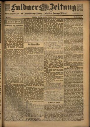 Zweite Ausgabe vom Freitag, den 11. Oktober 1901.