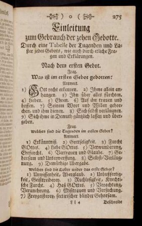 275-376, Einleitung zum Gebrauch der zehen Gebotte
