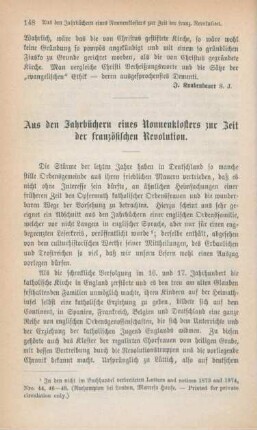 148-164 Aus den Jahrbüchern eines Nonnenklosters zur Zeit der französischen Revolution