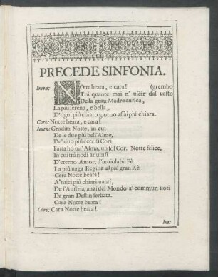 Precede Sinfonia.