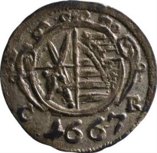Münze, Pfennig, 1667