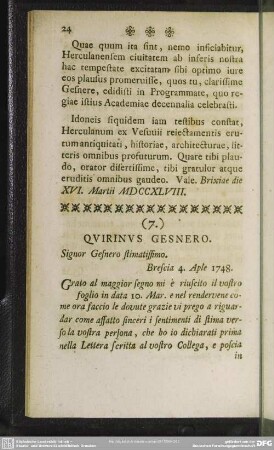 (7.) Quirinus Gesnero