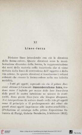 XI Linee-forza