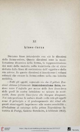 XI Linee-forza