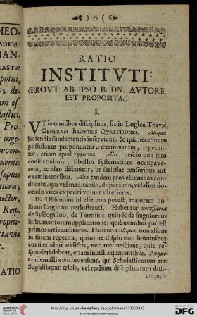 Ratio Instituti