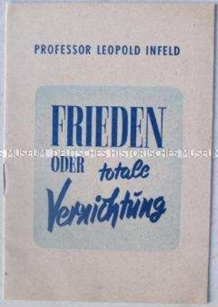 Propagandaschrift des Deutschen Friedensrates gegen Atomwaffen
