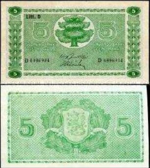 Finnland, 5 Markkaa