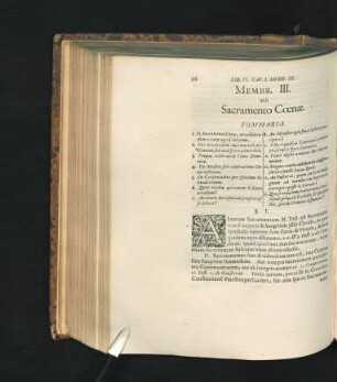 Membr. III. De Sacramento Coenae.