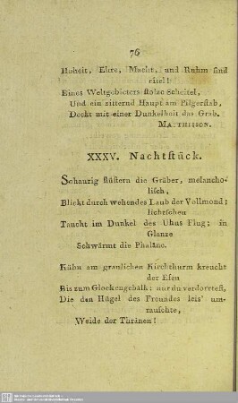 XXXV. Nachtstück